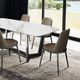 Furniture of America® Norelli White Dining Table with Silver Base-1