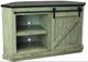 American Heartland Manufacturing Rustic Two-Tone Quaint Corner TV Cart-0