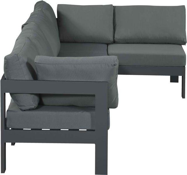 Meridian Furniture Nizuc 5-Piece Grey Outdoor Patio Modular Sectional Set-1