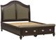 Homelegance® Marston Beige/Dark Cherry Eastern King Storage Sleigh Platform Bed-3