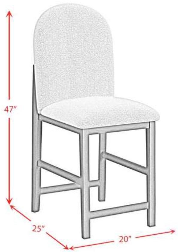 Elements International Portland Black/Gray Bar Stool-2