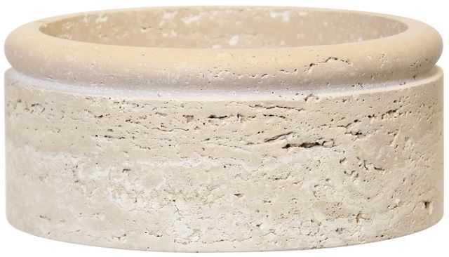 Harp & Finial® Tappen Beige Travertine Bowl-0