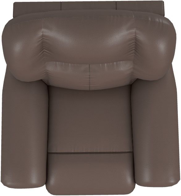La-Z-Boy® Jasper Dark Brown Leather Power Rocking Recliner with Headrest-4