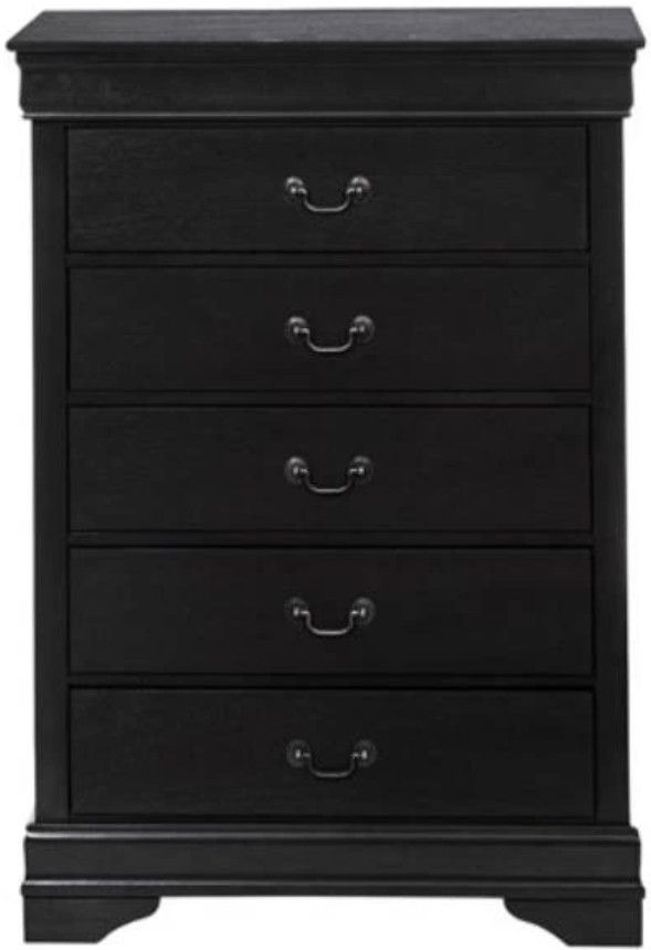 American Wholesale Furniture Louis Philippe Ebony Chest-0