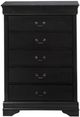 American Wholesale Furniture Louis Philippe Ebony Chest-0