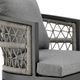 Armen Living Zella Gray/Light Gray Rope/Metal Outdoor Bar Stool with Cushions-5