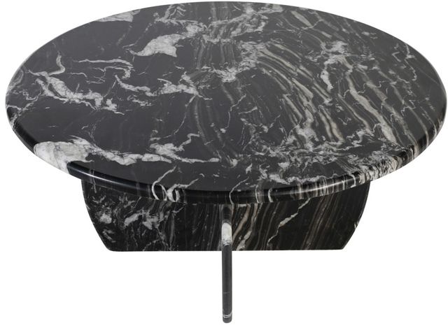 Meridian Furniture Formentera Black Marble Coffee Table-1
