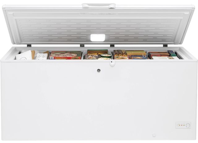 GE® 74" 21.7 Cu. Ft. White Chest Freezer-2