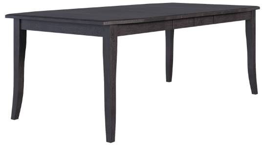 Country View Woodworking Customizable Newburg Cherry Top 40" Dining Table with 2-Leaves and Brown Maple Base-0