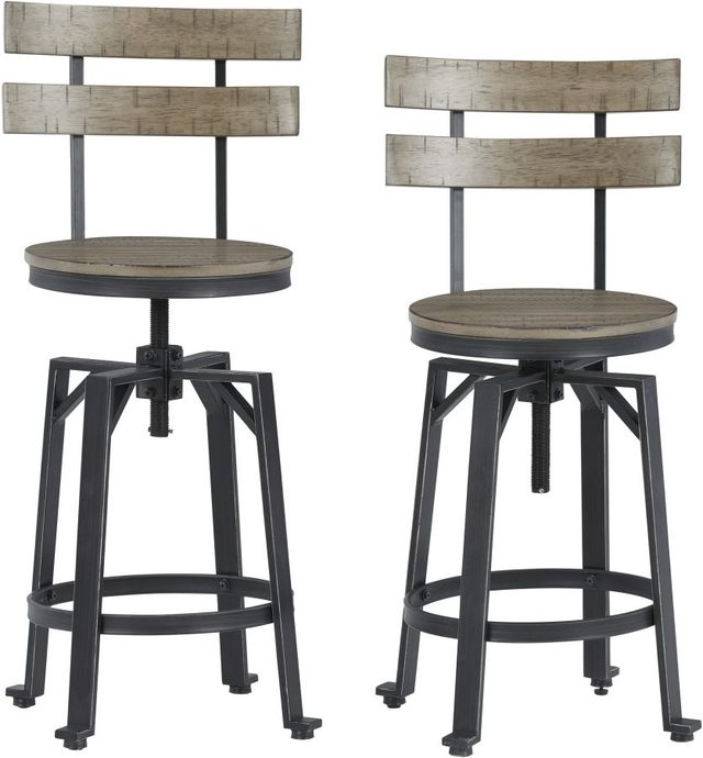 Signature Design by Ashley® Lesterton Black/Light BrownCounter Bar Stool-4