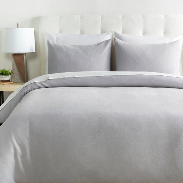 Surya Dawson Light Gray King/California King Duvet Set-2