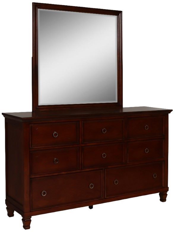 New Classic® Home Furnishings Tamarack 4-Piece Brown Cherry California King Panel Bedroom Set-3