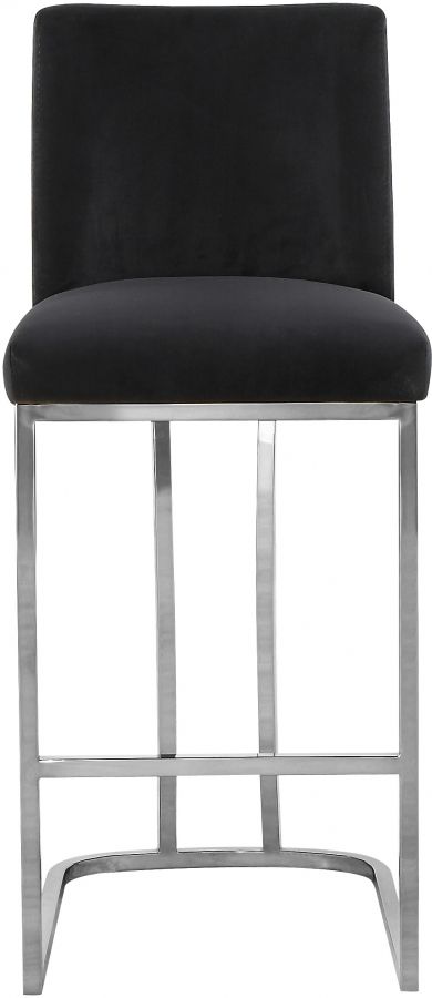Meridian Furniture Heidi Black Velvet Counter Stool-1