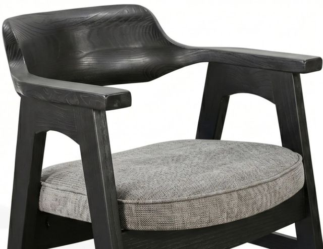 Sunny Designs™ Wren Gray/Umbra Black Dining Arm Chair-4