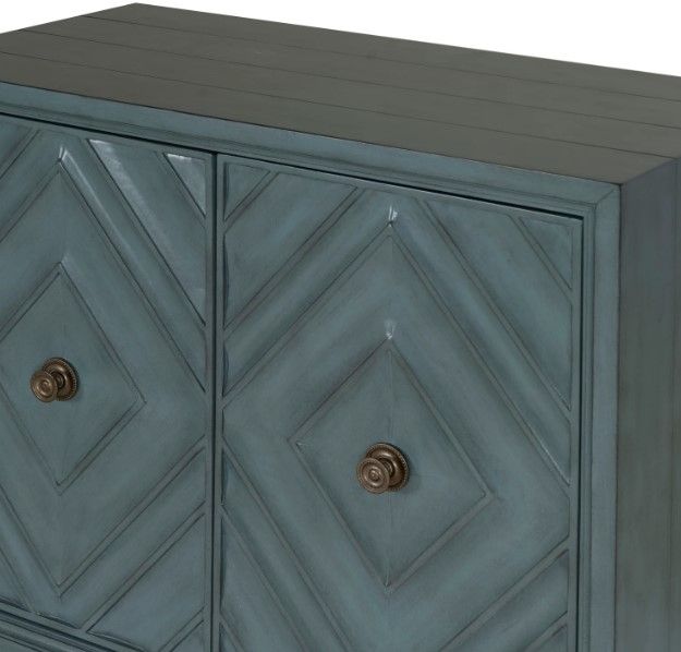 Powell® Dian Diamond Blue 2-Door Cabinet-3