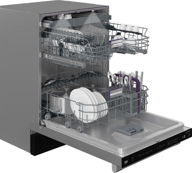 Beko 24" Fingerprint Free Stainless Steel Top Control Built In Dishwasher-3
