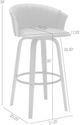 Armen Living Diana Black/Walnut Swivel Bar Stool-2