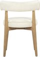TOV Furniture Nikita Cream/Natural Vegan Leather Dining Chair-5