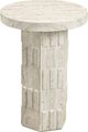 TOV Furniture Asta Travertine Concrete Indoor/Outdoor Side Table-0