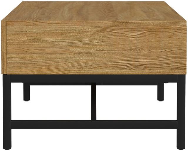 Intercon Newport Natural Oak Coffee Table with Black Base-3