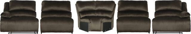 Signature Design by Ashley® Clonmel 5-Piece Chocolate Power Reclining Sectional with Armless Recliners-1