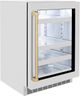 ZLINE Touchstone Autograph Edition 5.2 Cu. Ft. Stainless Steel Beverage Center with Satin Stainless Steel Glass Door and Champagne Bronze Handle-3