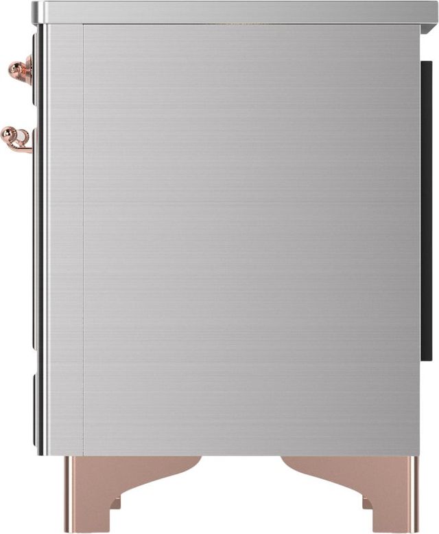 Ilve® Majestic III 36" Stainless Steel Pro Style Induction Range with Solid Door and Copper Trim-3