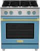 BlueStar Platinum X8 30" Custom Color Match Pro-Style Gas Range with Brushed Stainless Steel Trim-0