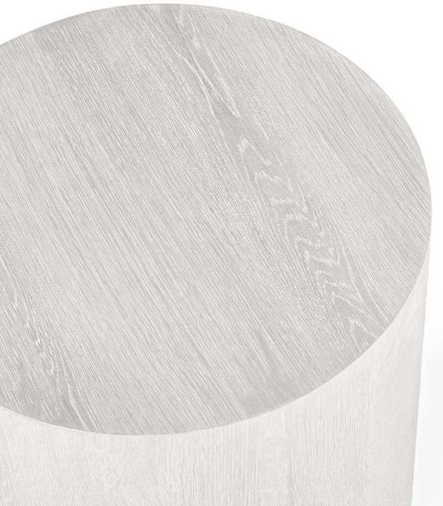 Classic Home Layne White Round End Table-2