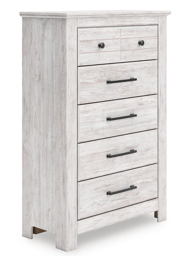 Signature Design by Ashley® Makidern Whitewash 5-Drawer Chest-0