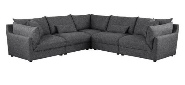 Coaster® Sasha 5-Piece Black Sofa Sectional