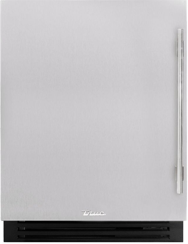True® 24” 5 Cu. Ft. Stainless Steel ADA Compliant Left Hinge Undercounter Wine Cooler with Solid Door-0