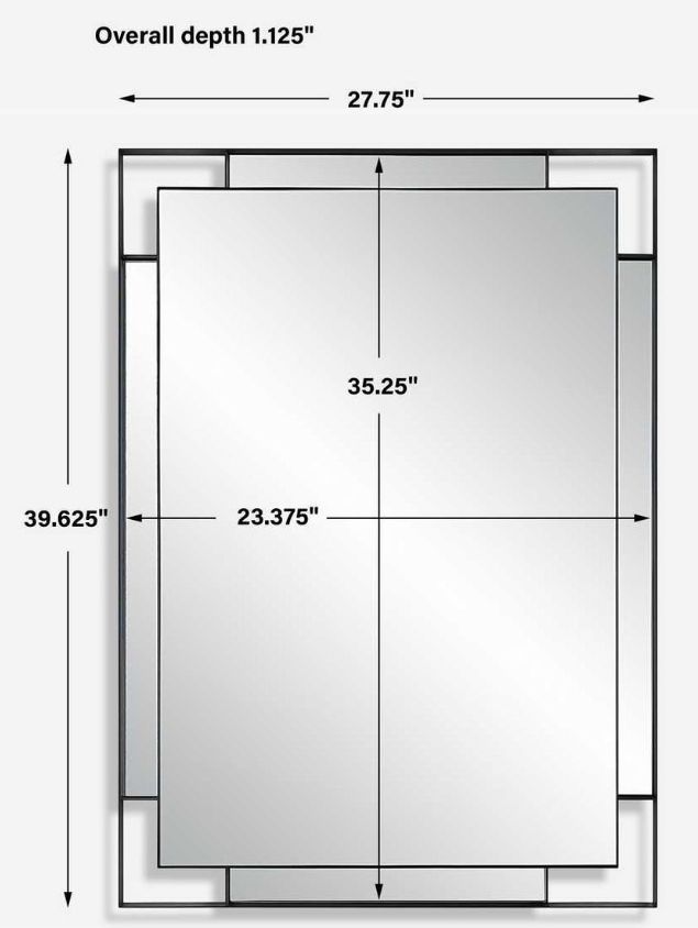Uttermost® Stellan Matte Black Accent Mirror-2