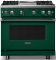 Viking® 5 Series 36" Ivy Pro Style Gas (LP) Range with Polished Chrome Trim-0