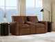 Flexsteel® Aria Sedona Leather Power Reclining Loveseat with Console-1