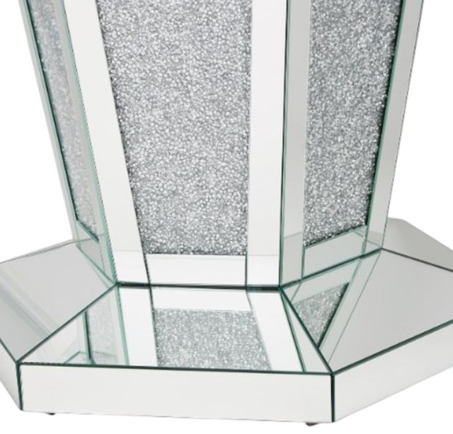Michael Amini® Montreal™ Glass Top Dining Table with Mirrored Base-3