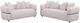 Coaster® Jeanette 2-Piece Upholstered Beige Round Arm Sofa Set-0