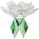 A & B Home Chrome/Green Lotus Candle Holder-0