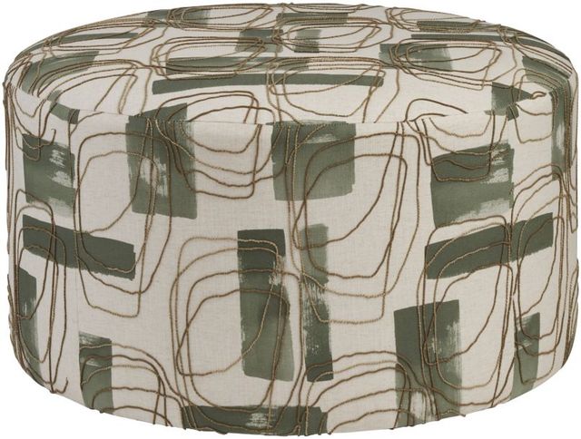Lexington Home La Costa Rendova Green/White Ottoman-0