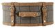 A & B Home Brown/Gray Semi Round Hatbox-4