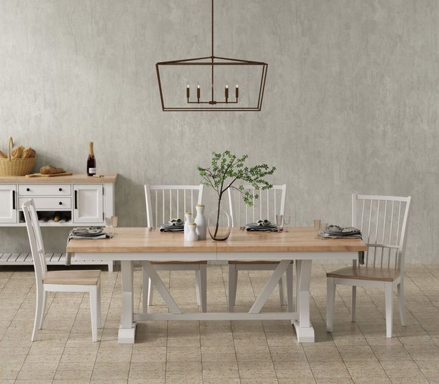 Parker House® Americana Modern Weathered Natural Dining Trestle Table with Cotton Base-1