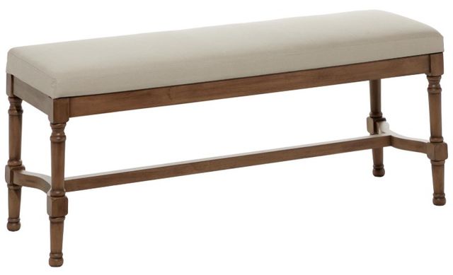 Deco Marche Brown Bench with Burlap Seat-0