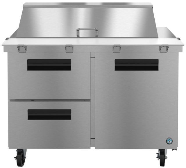Hoshizaki 48" 13.66 Cu. Ft. Stainless Steel Two Section Mega Top Prep Table Refrigerator with Drawer and Door Combo-0