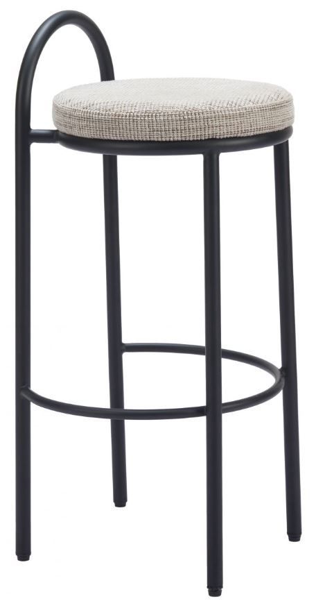 Zuo® Modern Sisal 2-Piece Beige Tweed/Black Barstool Set-0