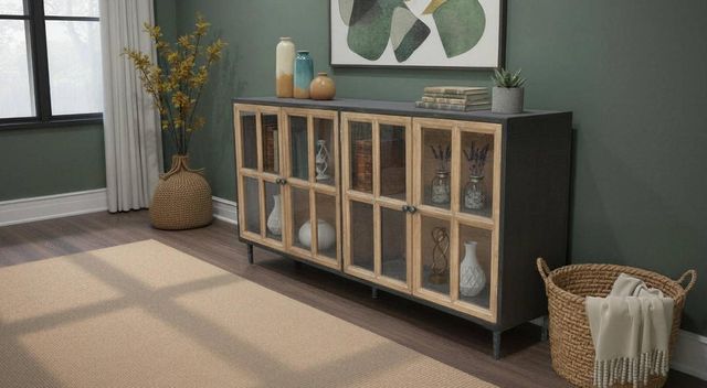 Nest Home Collections Camden Espresso/Natural Long Cabinet-1