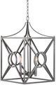 Crestview Collection Fisk Silver 4-Light Square Lantern Chandelier-0