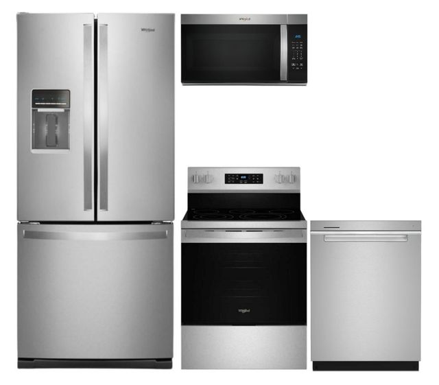 Whirlpool® 4 Piece Stainless Steel Kitchen Package-0