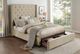 Homelegance® Fairborn Beige Eastern King Storage Platform Bed-1