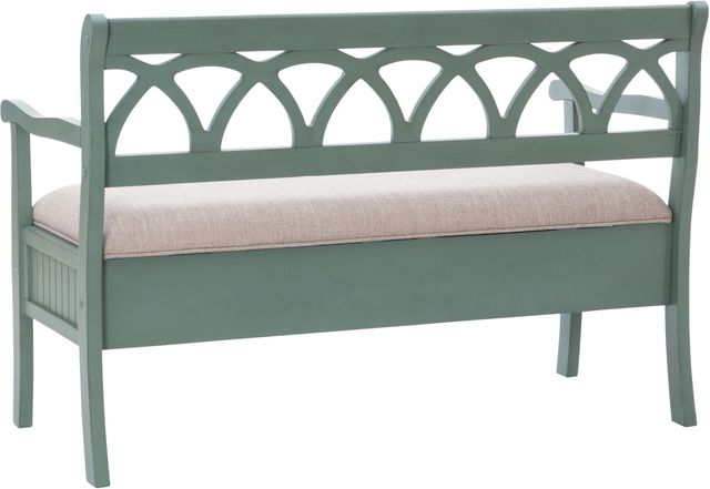 Powell® Elliana Teal Storage Bench-3