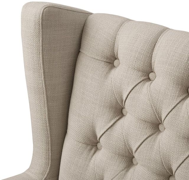 Olliix by Madison Park Linen Maxwell Button Tufted Wing Chair-3
